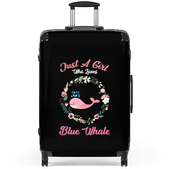 just a girl who loves blue whale Suitcases