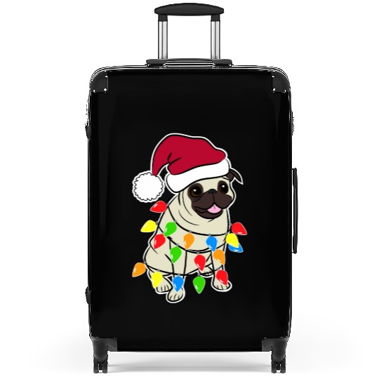Pug Santa Pug Suitcases