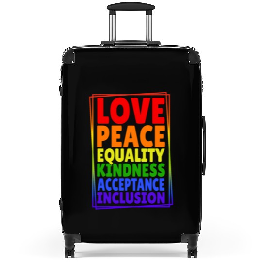 Love Peace Equality Pride Month Gay LGBT Ally Suitcases