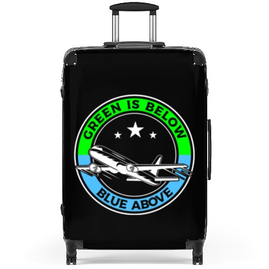 Green Is Below Blue Above Aviation Aviator Pilot Suitcases
