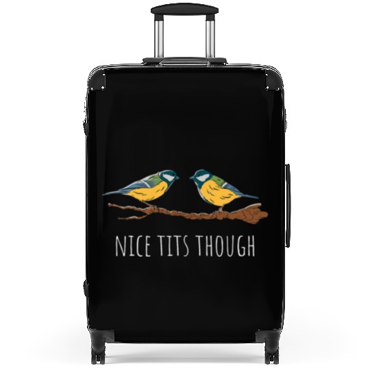 Funny Tit Bird Lover Birdwatching Birding Suitcases