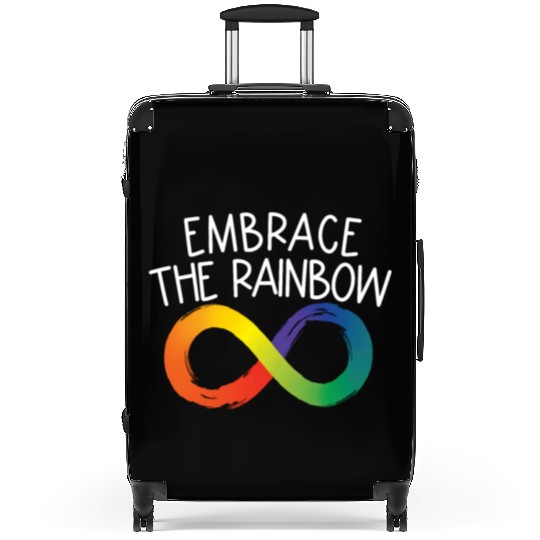 Embrace The Rainbow Infinity Autism Neurodiversity Suitcases