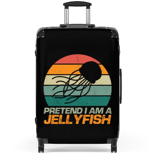Retro Pretend I m A Jellyfish Ocean Lover Vintage Suitcases