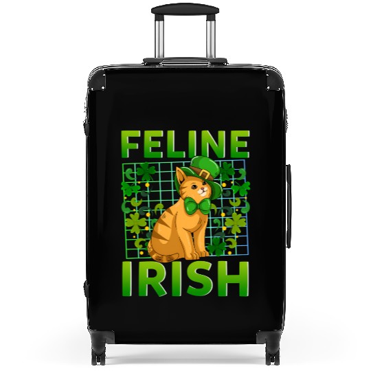 St Patricks Day Feline Irish Shenanigans Suitcases