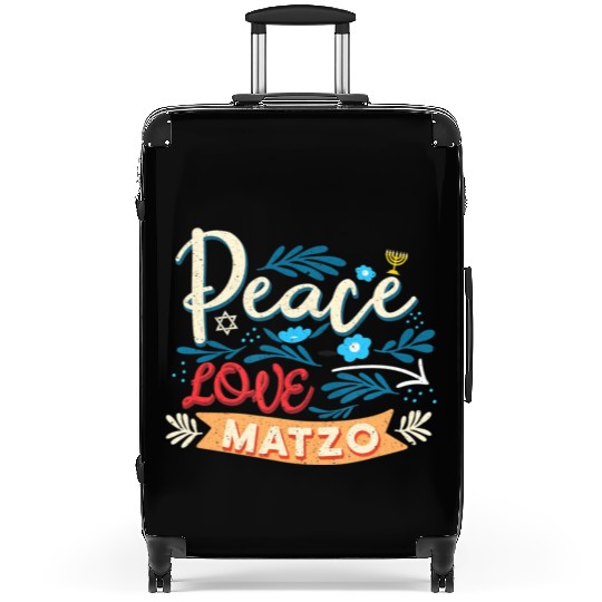 Passover Peace Love Matzo Funny Seder Jewish Holid Suitcases