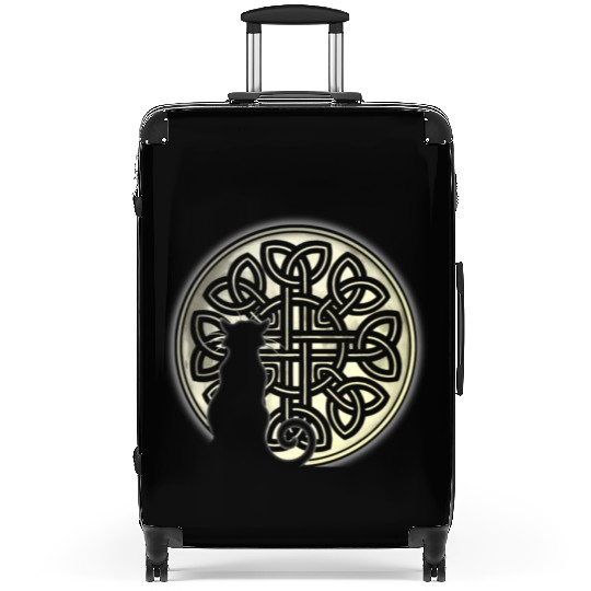 Celtic Knot Cat And The Moon Suitcases
