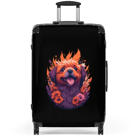 Cute Border Collie Puppy Suitcases