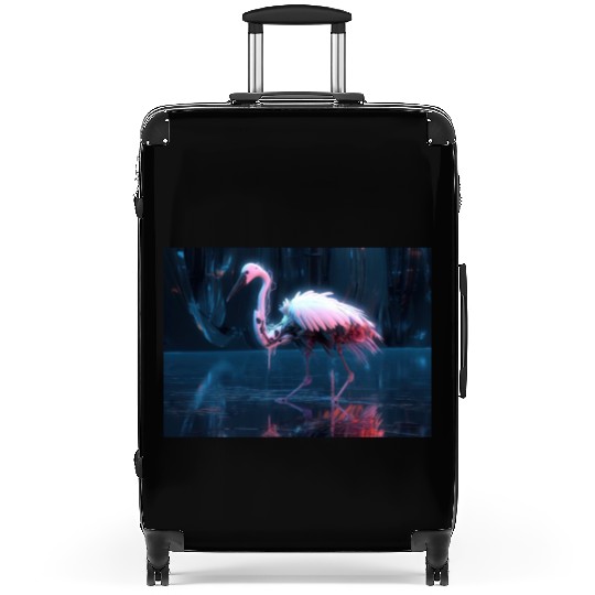 Neon Bird of Paradise Suitcases