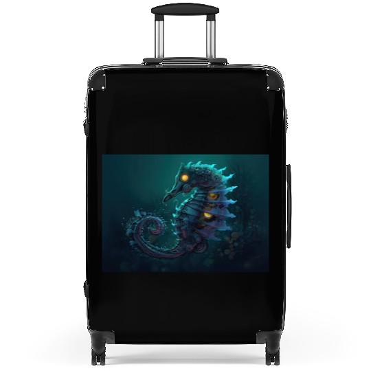 Neon Shark Attack Suitcases