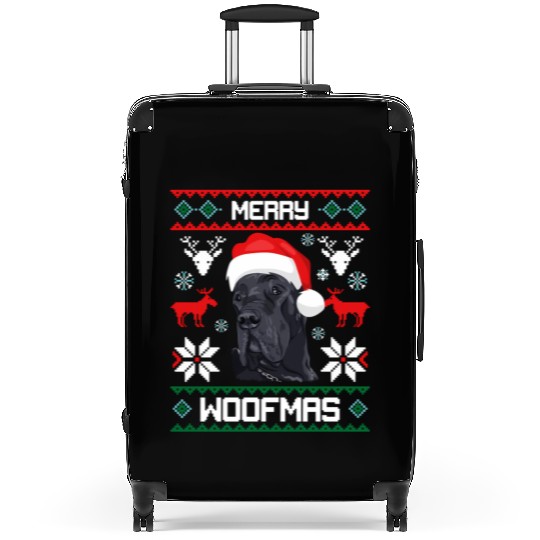 Great Dane For Merry Woofmas Suitcases