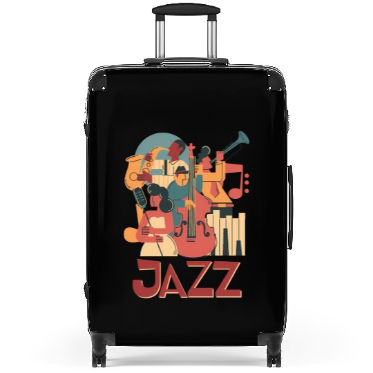 Jazz Musicians Orchestra Playing On Stage Smooth J Suitcases