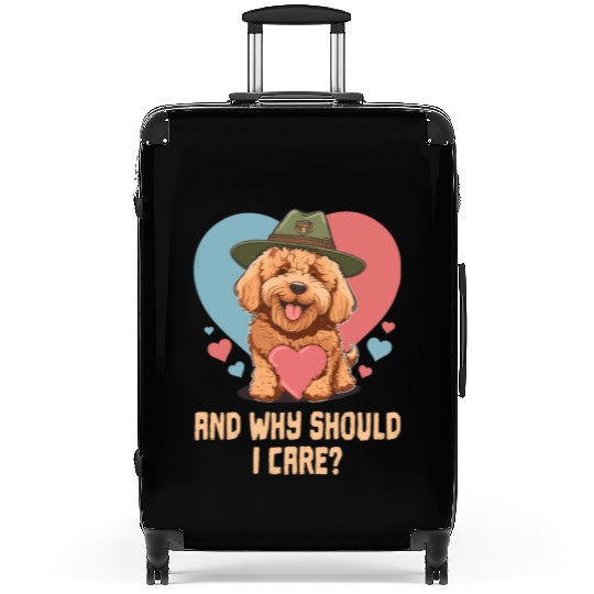 And Why Should I Care Goldendoodle Dog Dad Doodle Suitcases