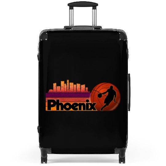 Phoenix Az Cityscape Basketball Fans Suitcases