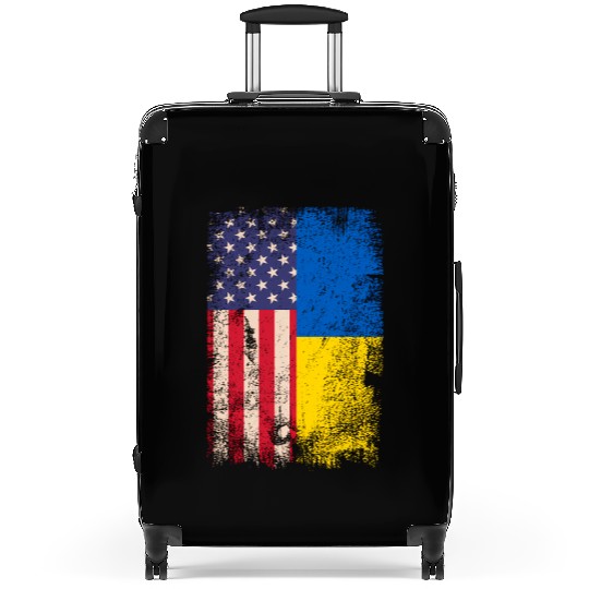 Ukrainian American Flag Ukraine Usa Roots Suitcases