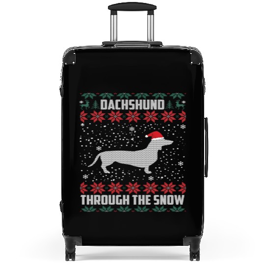 Dachshund Through The Snow Ugly Suitcases