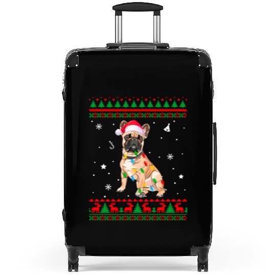 Ugly Lights French Bulldog Dog Suitcases
