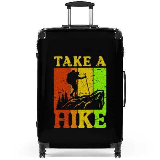 Take a Hike Wanderlust Hiker Hiking Mountains Suitcases