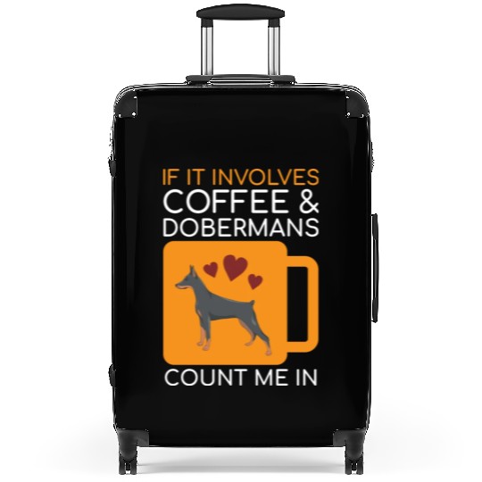 Coffee Doberman Lover Suitcases