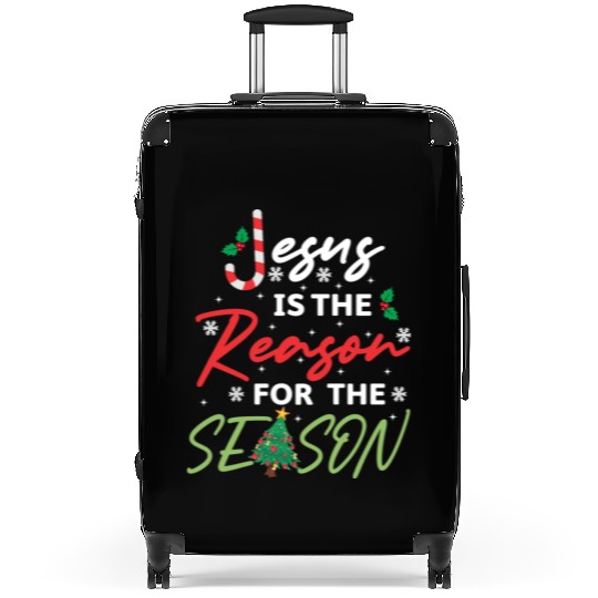 Jesus Is The Reason For The Season Candy Cane Suitcases