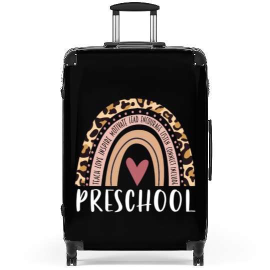 Leopard Rainbow Preschool Teacher Prek Back To Sch Suitcases