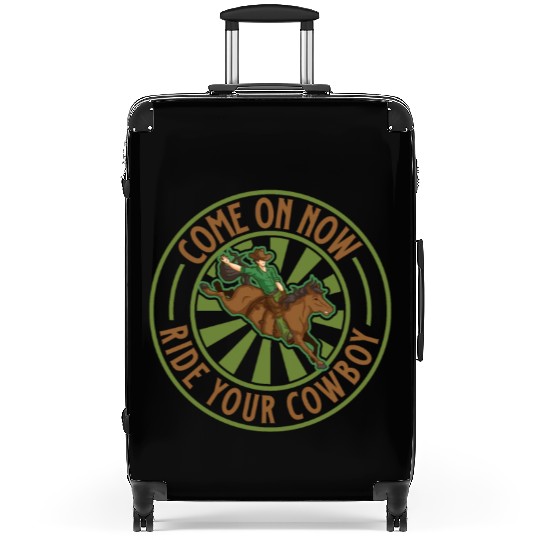 Cowboy Barn Bull Rider Rodeo Country Western Gift Suitcases