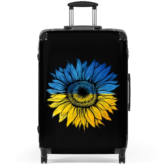 Sunflower Ukraine Ukrainian Flag Stand With Ukrain Suitcases