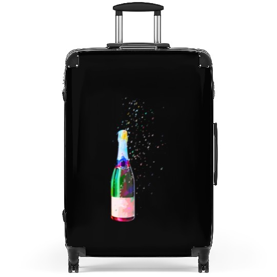 Champagne Bottle Sparks Suitcases