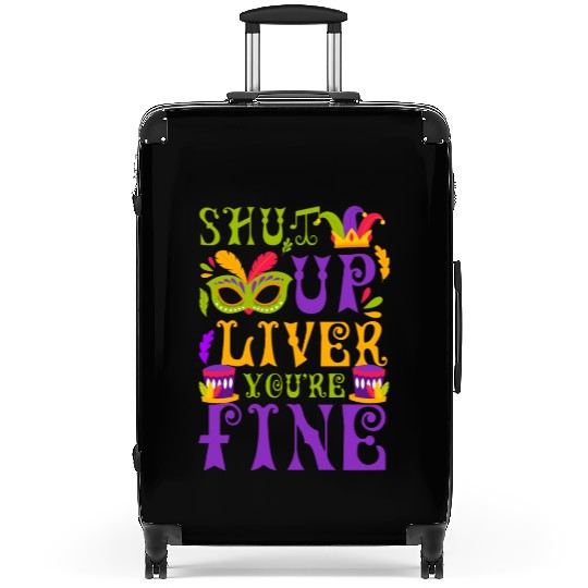 Mardi Gras New Orleans Fool Music Suitcases