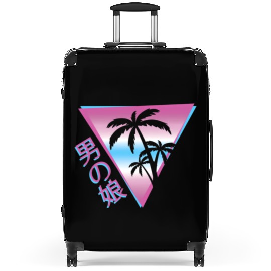 Femboy 80S 90S Palm Tree Japanese Vaporwave Aesthe Suitcases