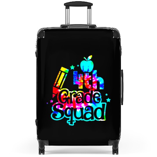 Tie Dye 4th Grade Squad Back To School Teachers Suitcases