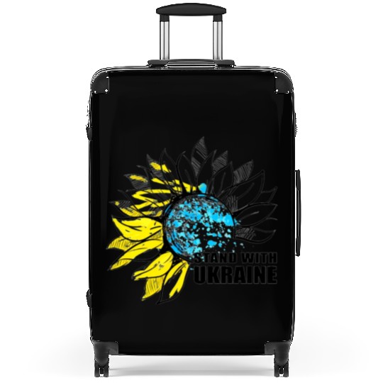 Sunflower Ukrainian Flag I Stand With Ukraine Ukra Suitcases