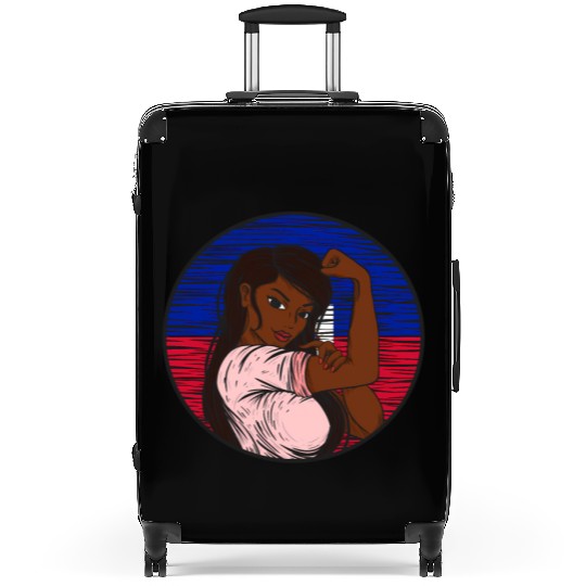 Patriotic Haitian Flag Haiti Proud Haitian Suitcases
