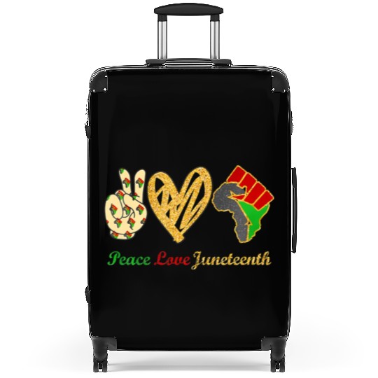 Peace Love Junenth Black Pride Freedom Independenc Suitcases