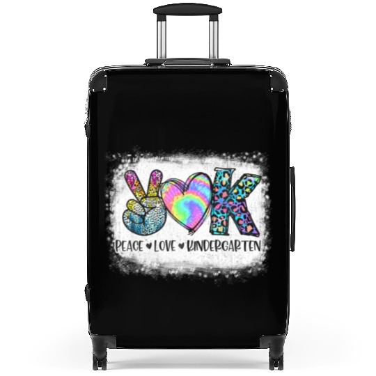 Peace Love Kindergarten Teacher Appreciation Retro Suitcases