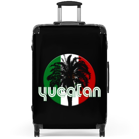 Yucatan Mexico Flag Native Palm Tree Mexican Suitcases