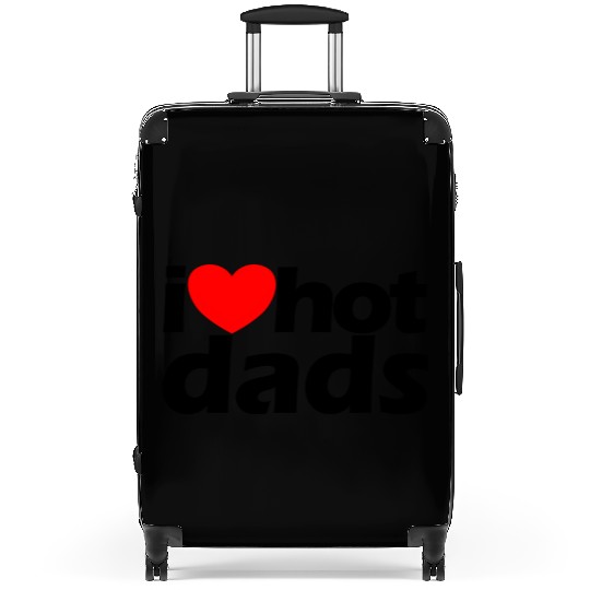I Love Hot Dads Red Heart Hot Father I Love Hot Da Suitcases