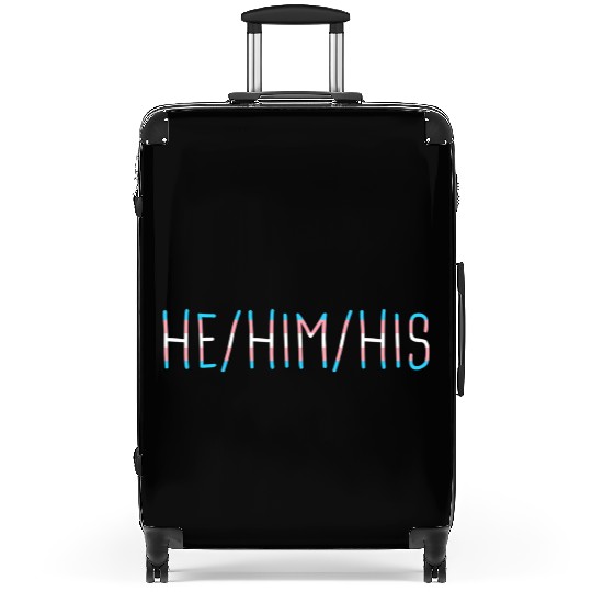 He Him His Transgender Pronouns Trans Flag Ftm Pri Suitcases