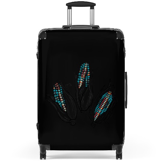 Native American Turquoise Corn Tribal Pattern Suitcases