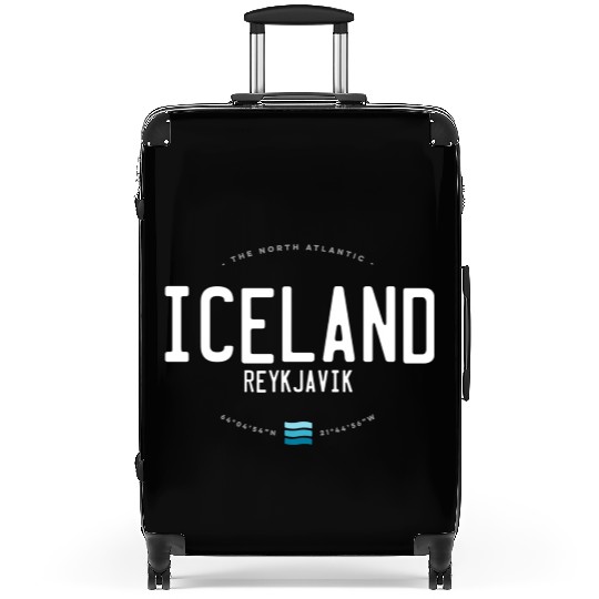 Iceland Beach Waves Suitcases