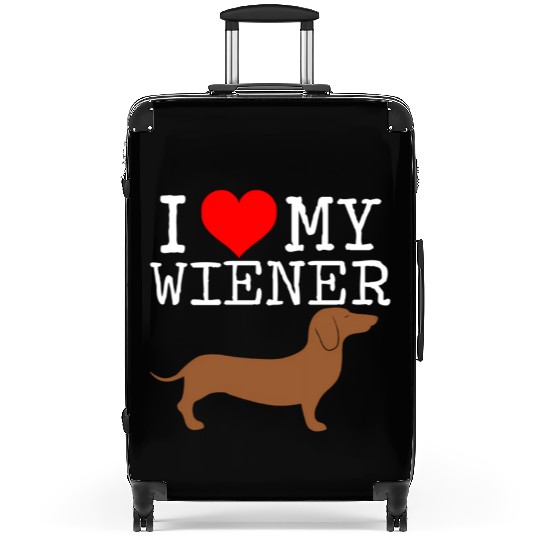 I Love My Wiener Dachshund Weiner Dog Suitcases