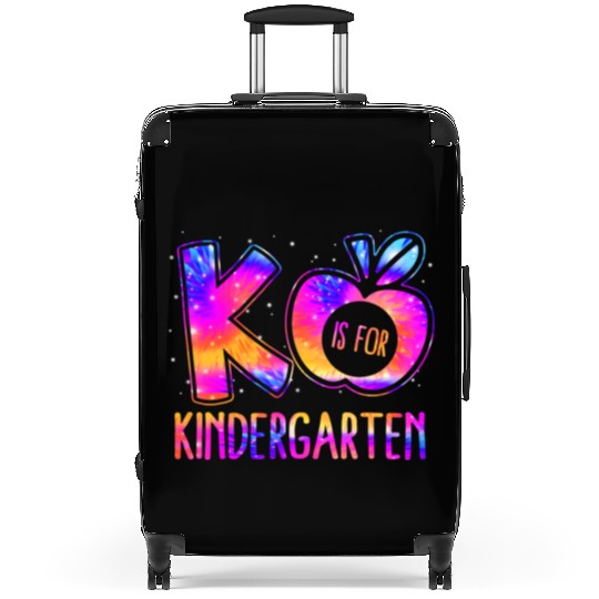 K Is For Kindergarten Teacher Tie Dye Back to Scho Suitcases