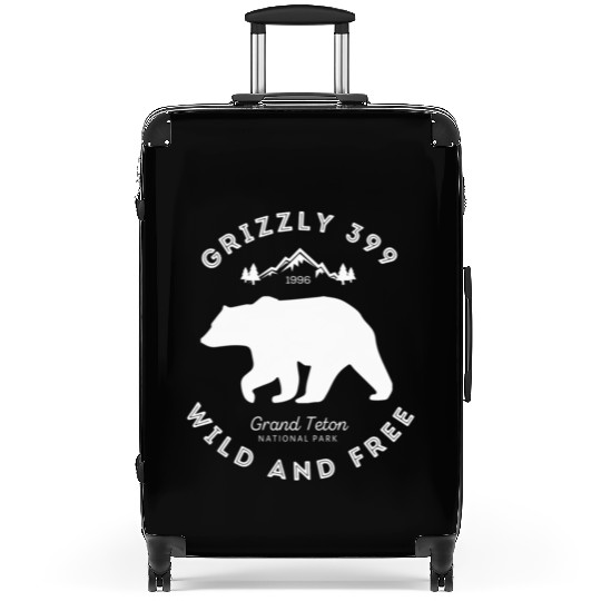 Grizzly 399 Wild Free Grand Teton National Park Suitcases