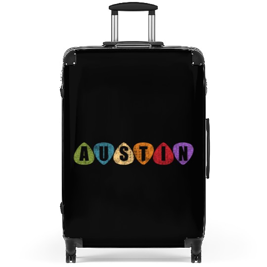 Austin Texas Music Guitar Pic Tx Suitcases