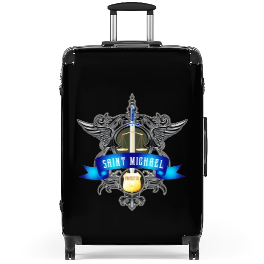 Saint Michael Patron Saint of Police Officers Suitcases
