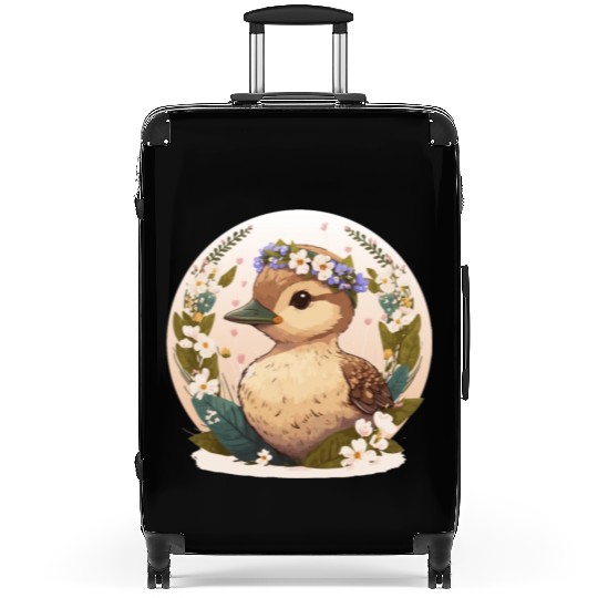 Cottagecore Cute Baby Duck Flower Kawaii Duckling Suitcases
