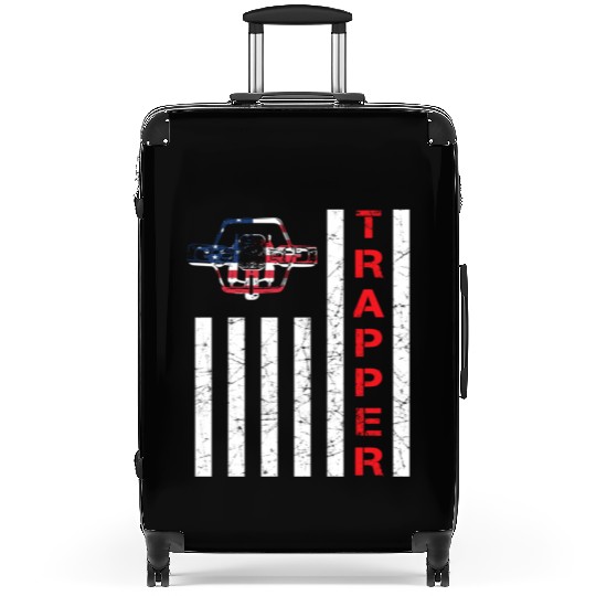 American Flag Trapping For Trappers And Hunters Suitcases