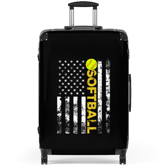 American Flag Softball Team Suitcases
