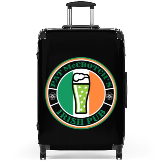 Pat Mccrotch'S Irish Pub Green Beer St Patric Day Suitcases