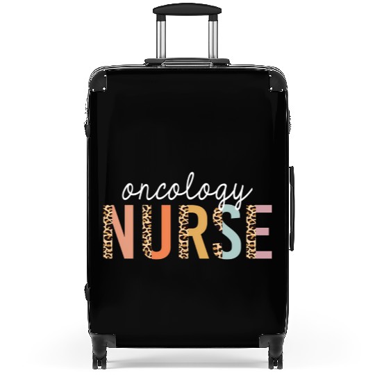 Oncology Nurse Leopard Print Nursing School Suitcases