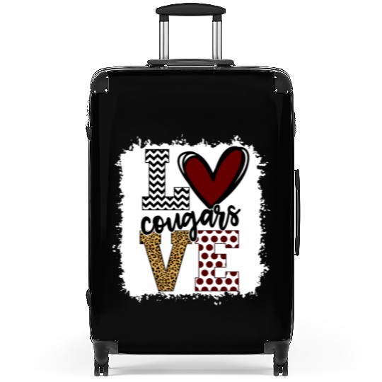 Cougars Mascot Love School Spirit Fantastic Suitcases